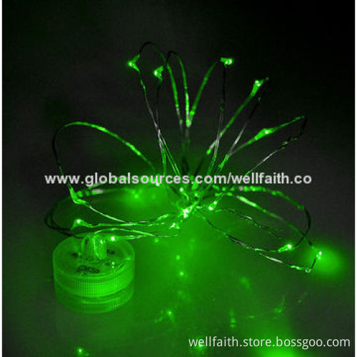 Outdoor LED globe string lights with green color for Christmas, LED string lights with 24V voltage